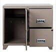 P.HENRY - Meuble 1 porte et 2 tiroirs - Métal - Taupe - H75cm - vignette