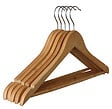 BOX & BEYOND - Lot de 5 cintres bois naturel - vignette