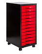 Module en métal 12 tiroirs pour rangement -  Noir - vignette