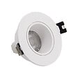 XANLITE - Pack de 3 spots encastrables ronds orientables blancs, culot GU10, puissance max 50W, orientation 45°, lumière blanc chaud 2700 K, indice IP20, usage intérieur - vignette