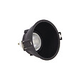XANLITE - Spot encastrable rond en aluminium noir, culot GU10, puissance max 50W, lumière blanc chaud 2700 K, indice IP20, usage intérieur - vignette