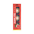 XANLITE - Pack de 3 spots encastrables ronds orientables noir et or, culot GU10, puissance max 50W, orientation 45°, lumière blanc chaud 2700 K, indice IP20, usage intérieur - vignette