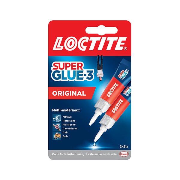 LOCTITE - Colles Cyanoacrylates SG3- lot 2 tubes - 3g - large