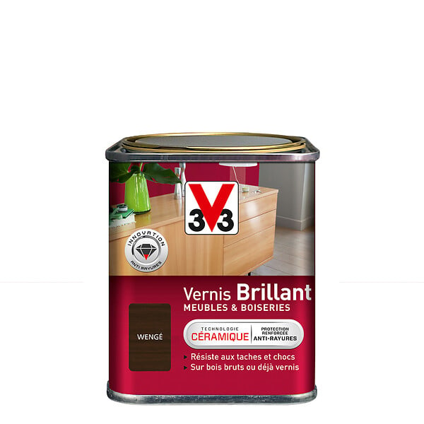 V33 BOIS - Vernis brillant wenge 0.25 litre - large