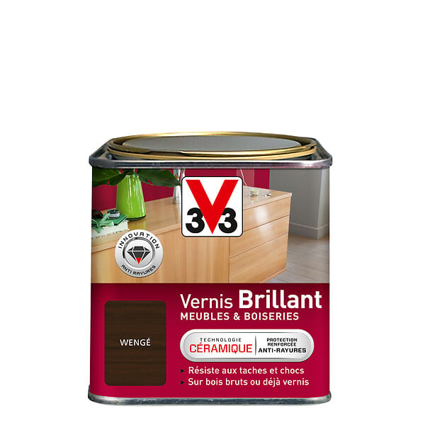 V33 BOIS - Vernis brillant wenge 0.5 litre - large