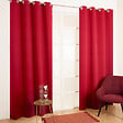 MODE DE VIE - Rideau avec oeillets - Occultant - Polyester - Rouge - 140x250cm - vignette