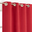 MODE DE VIE - Rideau avec oeillets - Occultant - Polyester - Rouge - 140x250cm - vignette