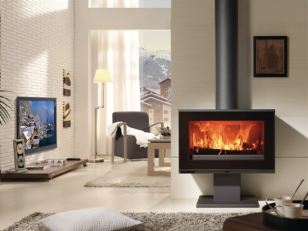 PANADERO - Poêle à bois Maja-S - Acier - Gris - 7.2kW - large