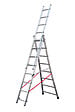 HAILO - Echelle transformable évasée 3 plans de 8 échelons - 5,70m - vignette
