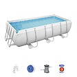 BESTWAY - Piscine tubulaire Power Steel - Rectangulaire - L404xH100xP201cm - vignette
