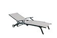 Bain de soleil inclinable - Gris clair - 194x71x83cm - vignette