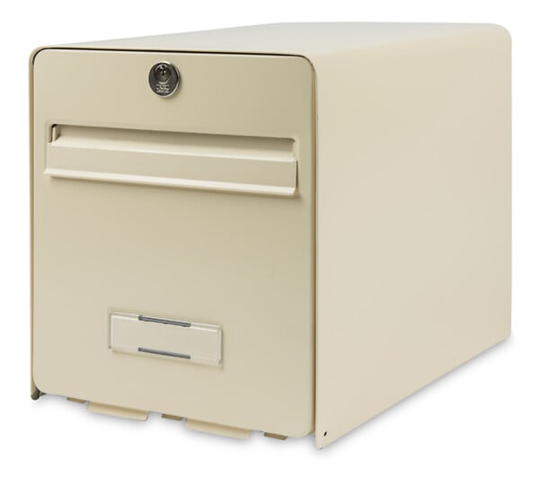 BURG WACHTER - Boîte aux lettres en acier galvanisé beige 2 portes barillet PTT - large