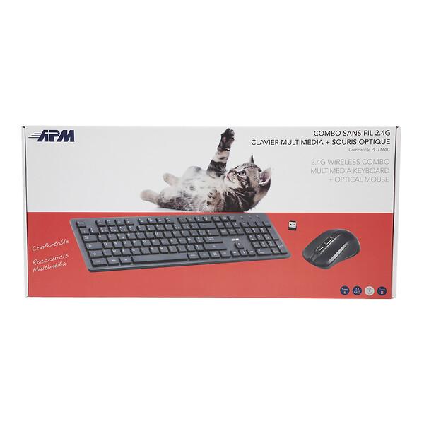 APM - Combo sans fil clavier plus souris - large