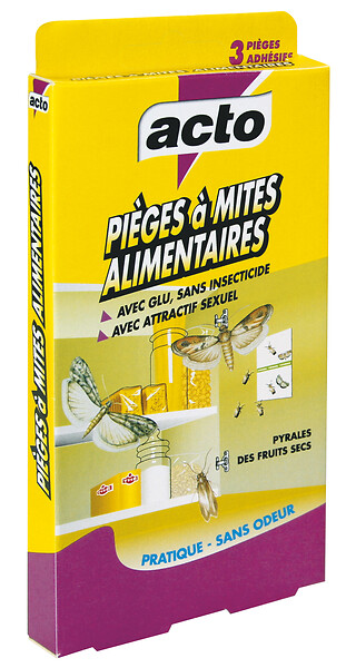 ACTO - 3x Pièges à mites alimentaires - large