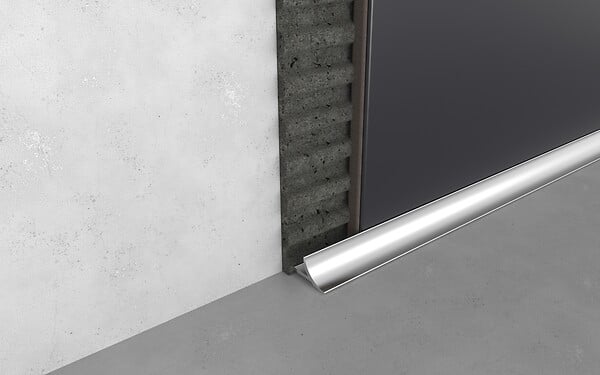 MAT INTER - Profile angle interieur-etancheite 12mm alu argent brillant 2m50 - large