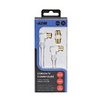 APM - Cordon tv coude male-male 9,52mm blanc 2m + adaptateur femelle - vignette