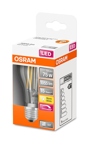 OSRAM - LED Retrofit CLASSIC A DIM 75 CL - 9W - large