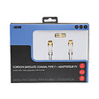 APM - Cordon satellite fiche f mâle mâle blanc 10m plus adaptateur fiche - vignette