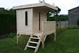 SOLID - Maisonnette enfant moderne sur pilotis - Bois - vignette