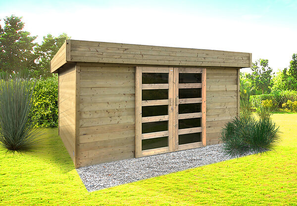 SOLID - Abri de jardin Malmö - Bois - 392x304x218,5cm - large