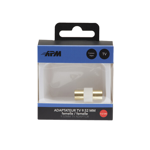 APM - Adaptateur coaxial femelle femelle 9.52mm - large