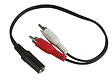 APM - Adaptateur jack 3.5mm 2 rca stéréo femelle mâles - vignette