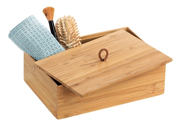 WENKO - Boîte SDB avec couvercle L Terra, bambou - large