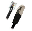 APM - Cordon rj11 rj45 mâle mâle noir 2m - vignette
