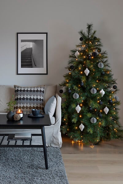 KONSTSMIDE - Voile de sapin 200 led ambre - large