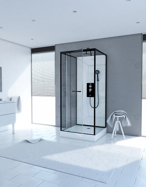 AURLANE - Cabine de douche City - 90x90cm - large