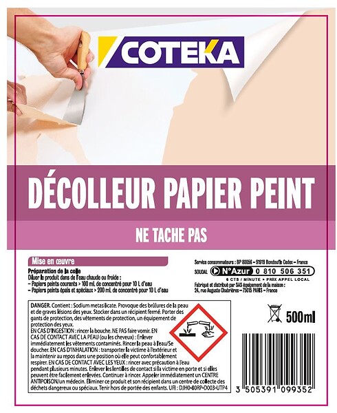 COTEKA - Décolleur papiers peints 500ml - large