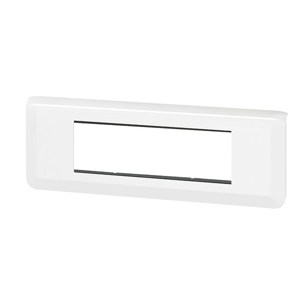 LEGRAND - Plaque Mosaic avec support pour 6 modules montage horizontal - blanc - large