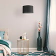 COREP - Suspension cylindrique - Toile coton - Noire - D28xH19cm - vignette