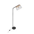 COREP - Lampadaire Indah - Métal - Noir rotin tressé - 171cm - vignette