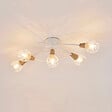COREP - Plafonnier spirale 5L orientables Tyron - Métal bois - 40W - vignette