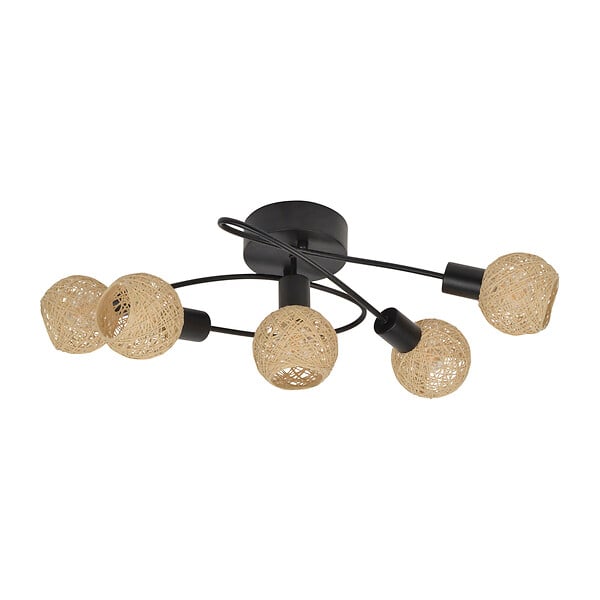 COREP - Plafonnier spirale 5L orientables Malya - Métal papier - 15W - large