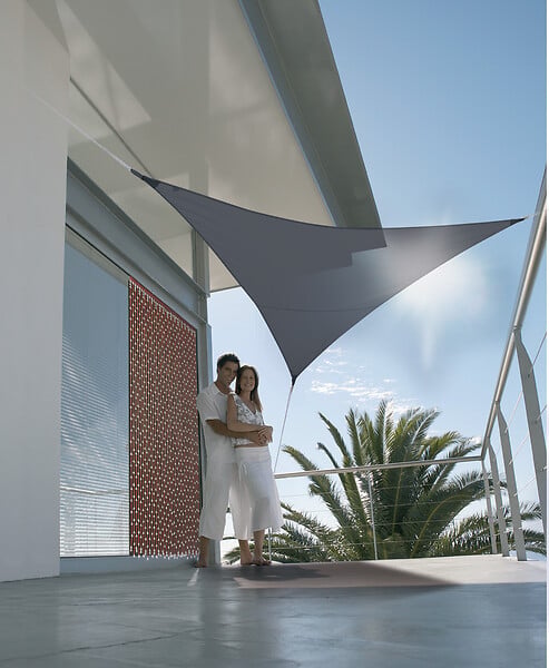 JARDILINE - Voile ombrage Serenity - Triangulaire - Ardoise - 3,60m - large
