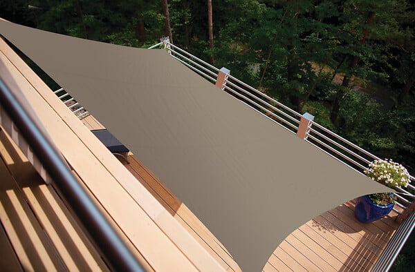 JARDILINE - Voile ombrage Serenity - Rectangulaire - Taupe - 4,2x3m - large