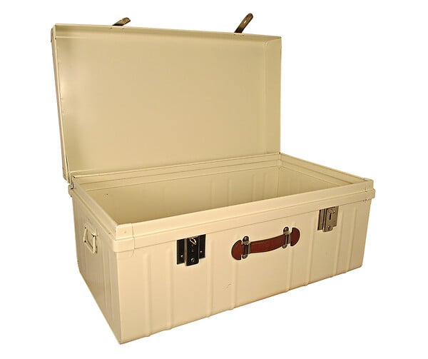 P.HENRY - Malle Suez - Blanc perle - 160L - large
