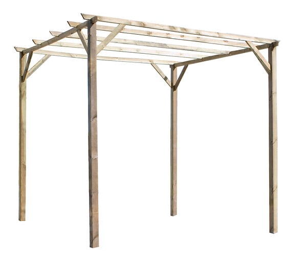 CERLAND - Pergola de jardin Patagonie - Bois traité  - 3x3m - large