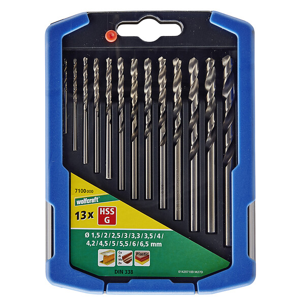 WOLFCRAFT - 1 Coffret M-13 Forets métaux M. D1.5-6.5 - large