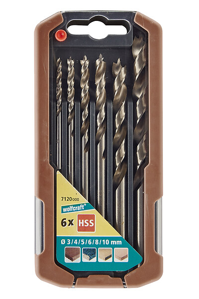 WOLFCRAFT - 1 Coffret S-6 Forets bois HSS Pro D 3-10 - large