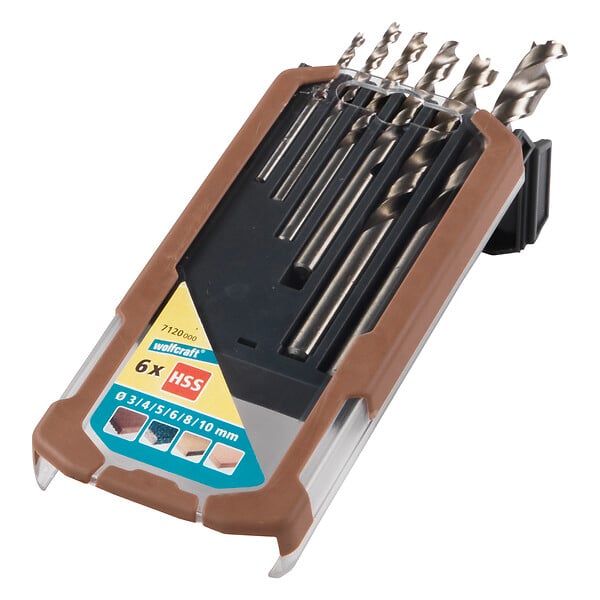 WOLFCRAFT - 1 Coffret S-6 Forets bois HSS Pro D 3-10 - large