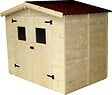 HABRITA - Abri de jardin - Bois - 16mm - 3.68m2 - vignette