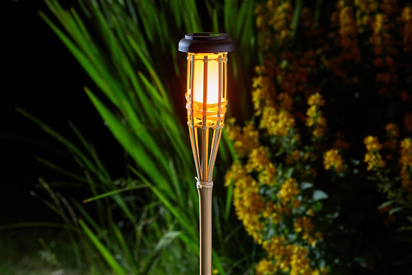SMARTSOLAR - TORCHE SOLAIRE BAMBOU 90 cm - large