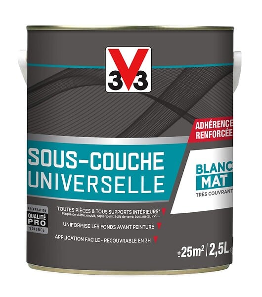 V33 PEINTURE - Sous-couche universelle blanc 2.5 L - large