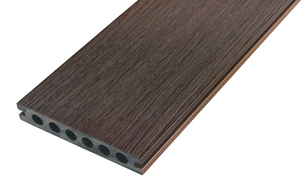 XYLTECH - Lame de terrasse en composite alvéolé - Ambre et chêne - 14.5x360cm - large