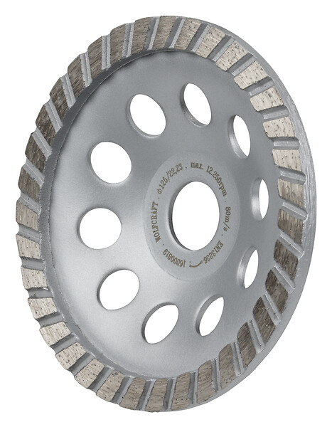 WOLFCRAFT - 1 Plateau de surfaçage diamant D 125 - large