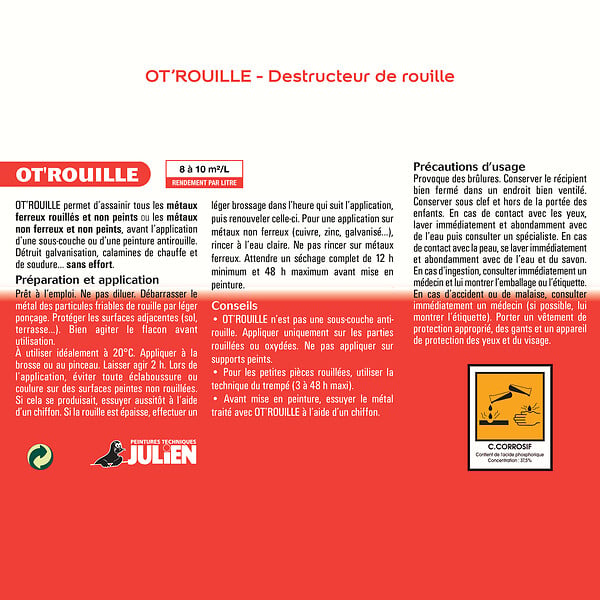 JULIEN - Destructeur de rouille MARBRE Gris 0.25L - large