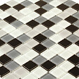 MAT INTER - Mosaïque en verre blanc, gris et noir 4mm - vignette